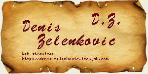 Denis Zelenković vizit kartica